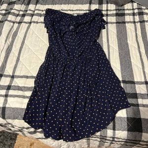Blue polka dot dress